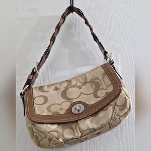 Elegant Tan and Brown Women's COACH bag